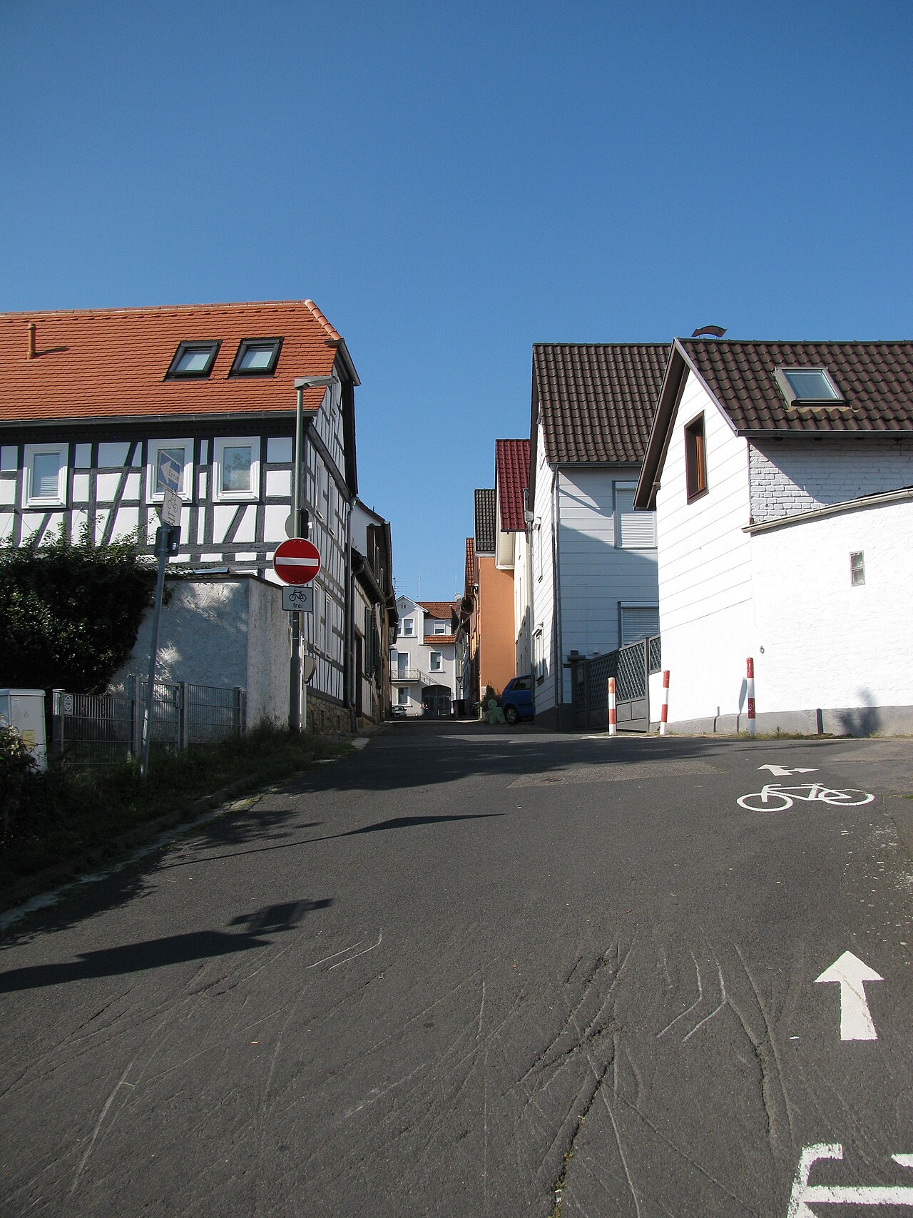 Fachwerkhäuser in der Straße Alt-Bergen